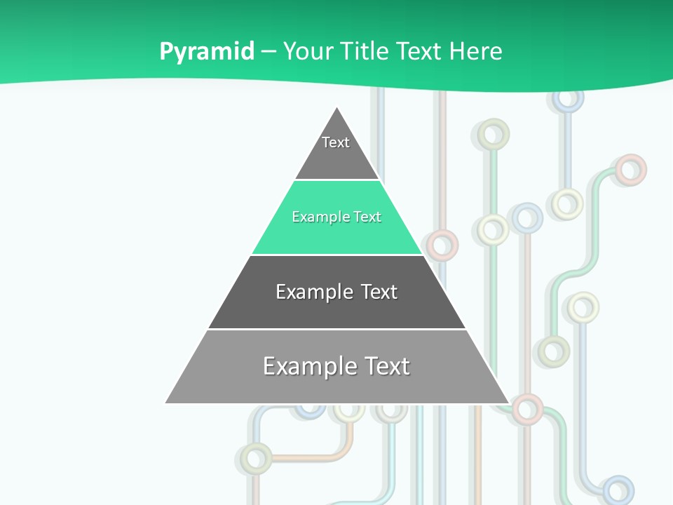 A Green And White Powerpoint Presentation With Colorful Lines PowerPoint Template