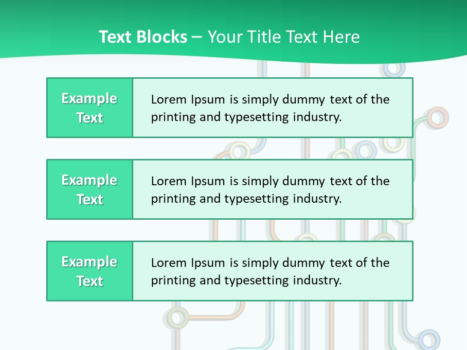 A Green And White Powerpoint Presentation With Colorful Lines PowerPoint Template