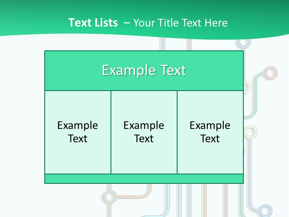 A Green And White Powerpoint Presentation With Colorful Lines PowerPoint Template