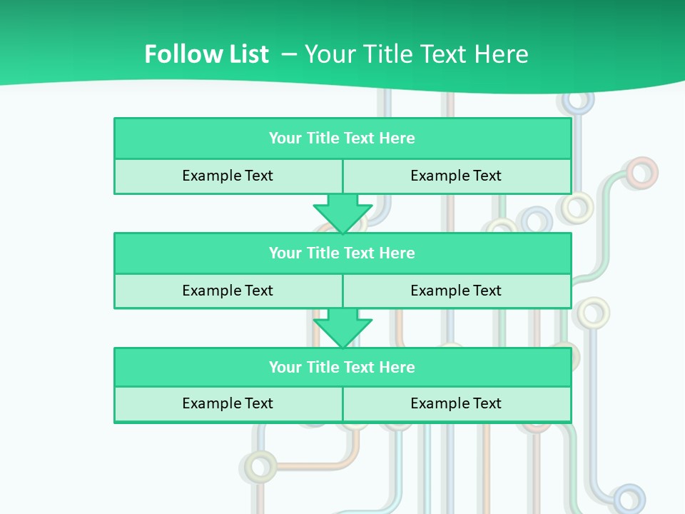 A Green And White Powerpoint Presentation With Colorful Lines PowerPoint Template