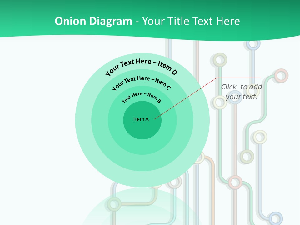 A Green And White Powerpoint Presentation With Colorful Lines PowerPoint Template