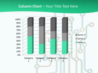 A Green And White Powerpoint Presentation With Colorful Lines PowerPoint Template