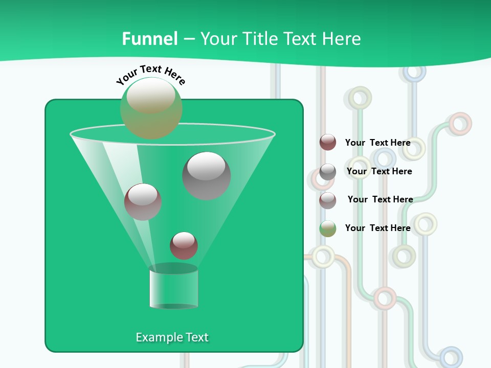 A Green And White Powerpoint Presentation With Colorful Lines PowerPoint Template