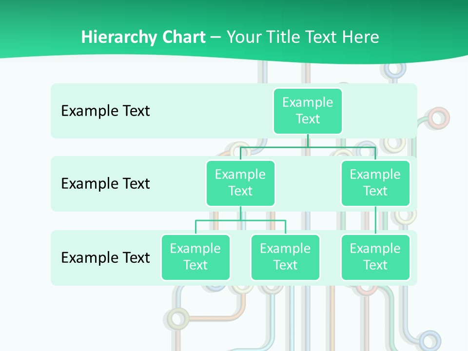 A Green And White Powerpoint Presentation With Colorful Lines PowerPoint Template
