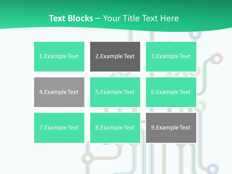A Green And White Powerpoint Presentation With Colorful Lines PowerPoint Template