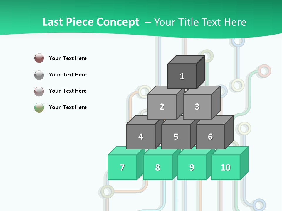 A Green And White Powerpoint Presentation With Colorful Lines PowerPoint Template