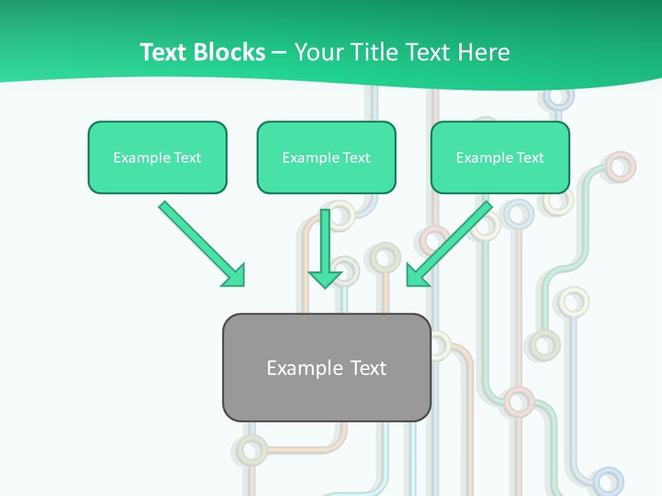 A Green And White Powerpoint Presentation With Colorful Lines PowerPoint Template