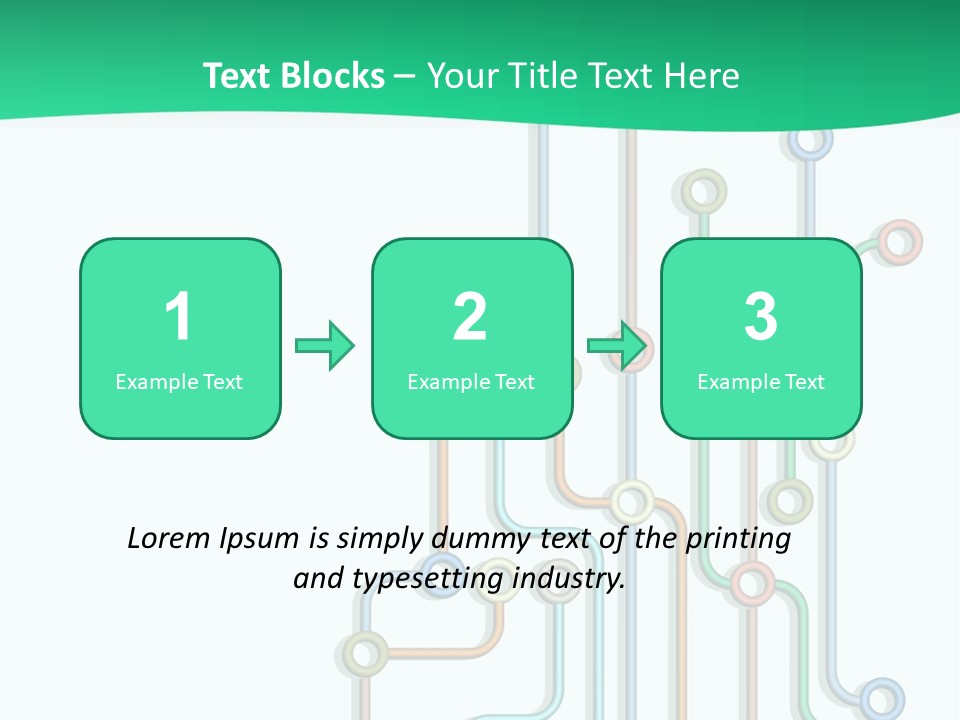 A Green And White Powerpoint Presentation With Colorful Lines PowerPoint Template