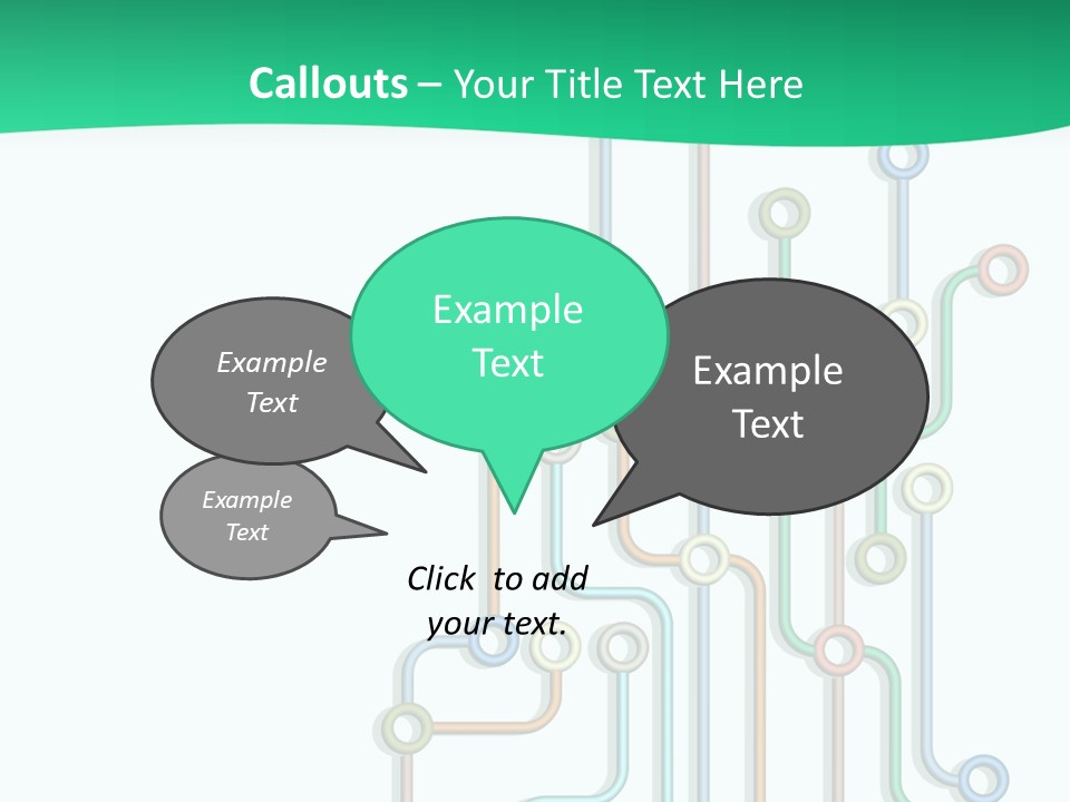 A Green And White Powerpoint Presentation With Colorful Lines PowerPoint Template