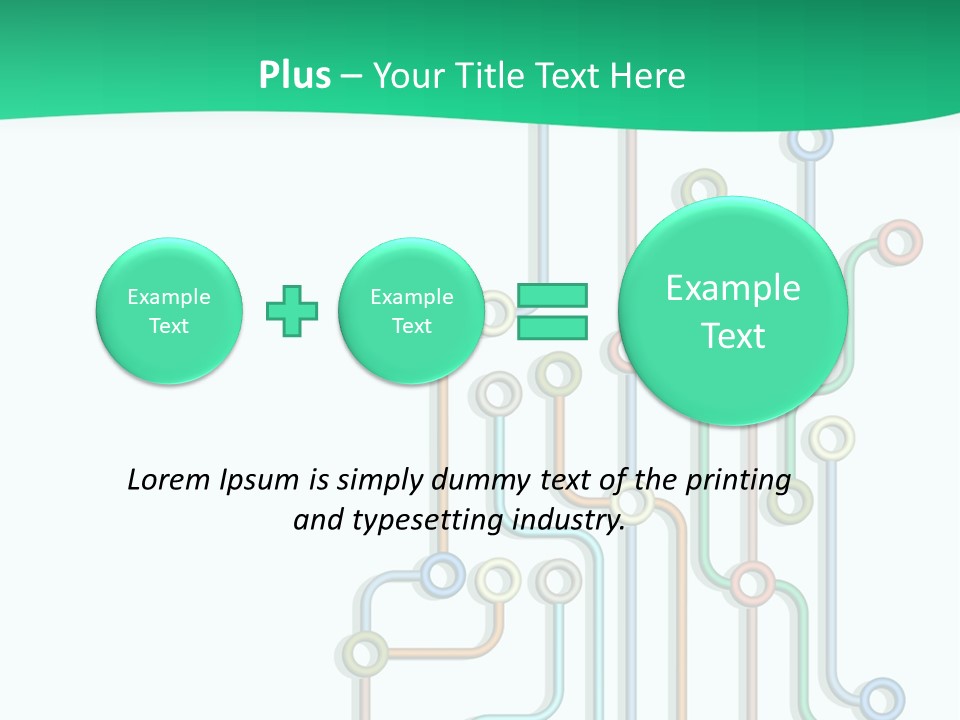 A Green And White Powerpoint Presentation With Colorful Lines PowerPoint Template