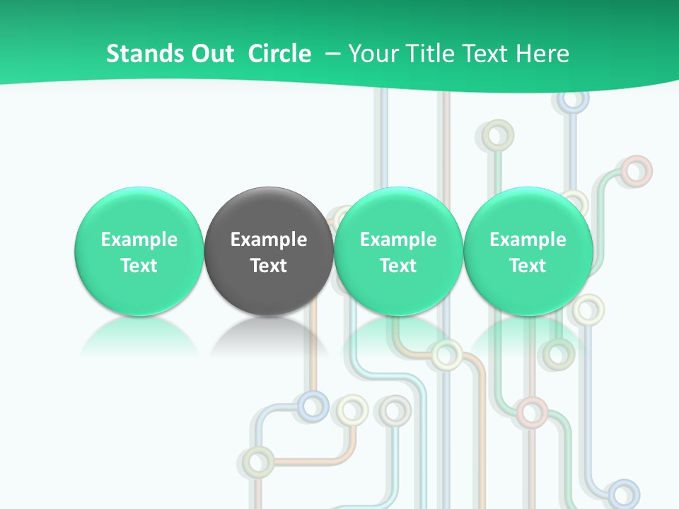 A Green And White Powerpoint Presentation With Colorful Lines PowerPoint Template