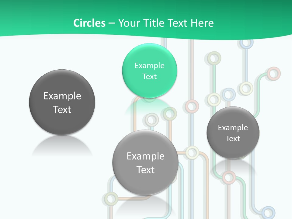 A Green And White Powerpoint Presentation With Colorful Lines PowerPoint Template
