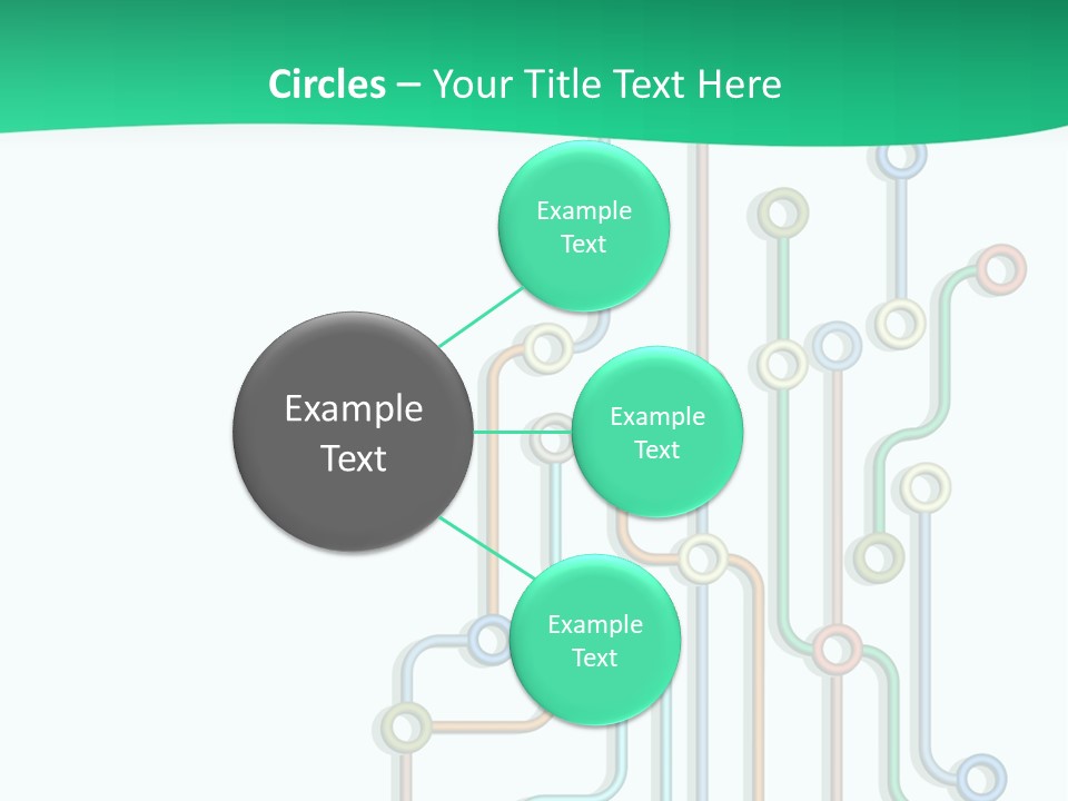 A Green And White Powerpoint Presentation With Colorful Lines PowerPoint Template