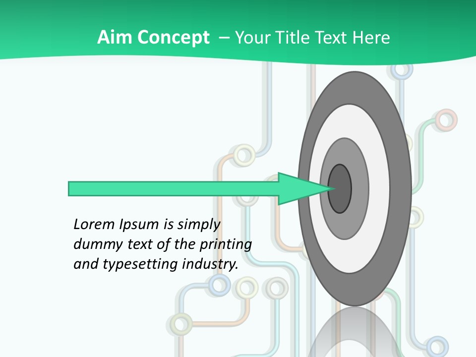 A Green And White Powerpoint Presentation With Colorful Lines PowerPoint Template