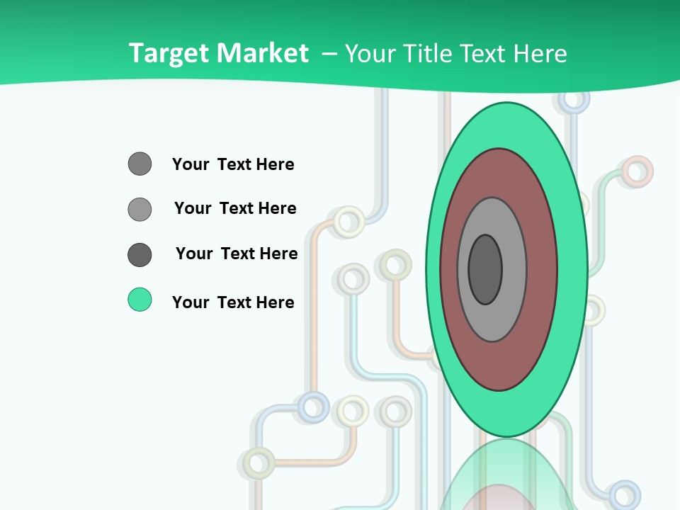 A Green And White Powerpoint Presentation With Colorful Lines PowerPoint Template