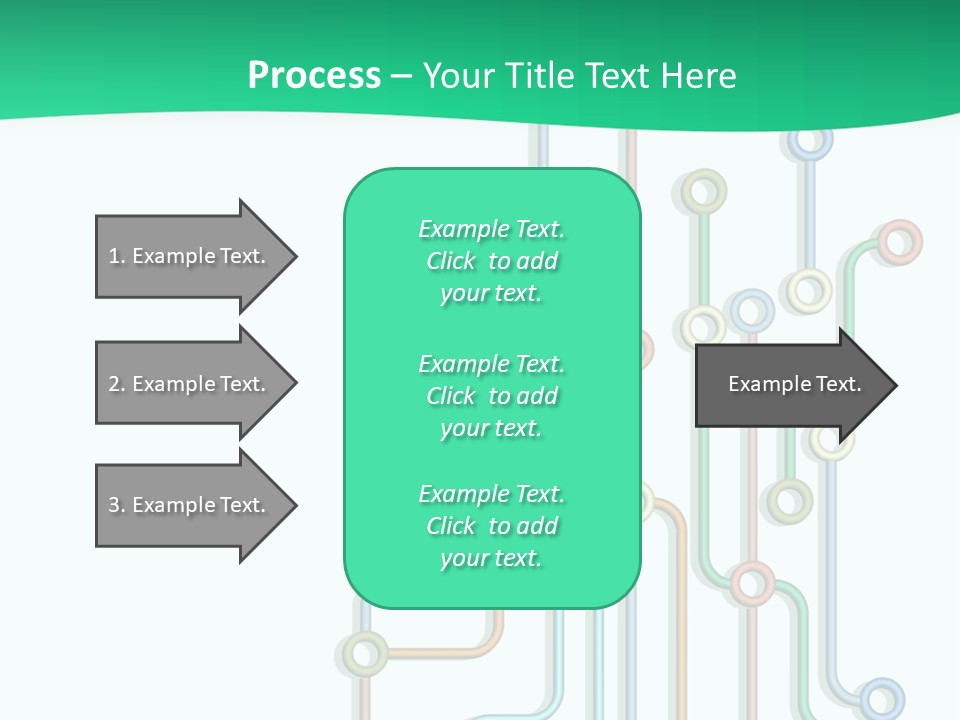 A Green And White Powerpoint Presentation With Colorful Lines PowerPoint Template