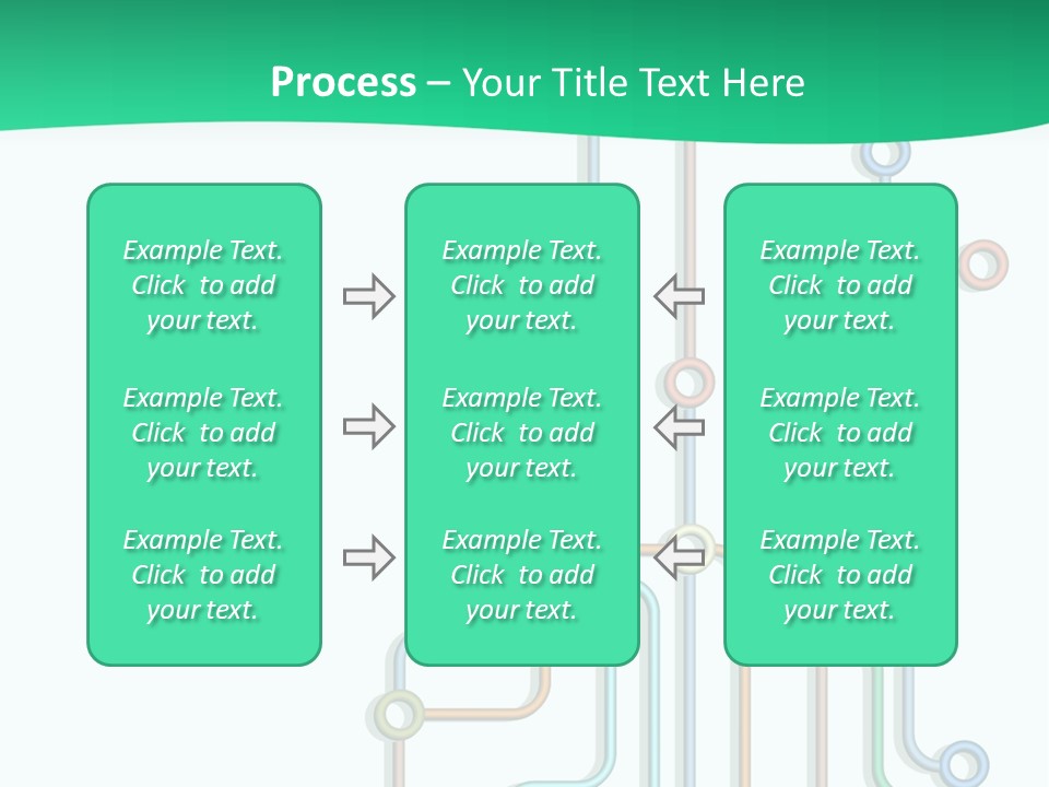 A Green And White Powerpoint Presentation With Colorful Lines PowerPoint Template