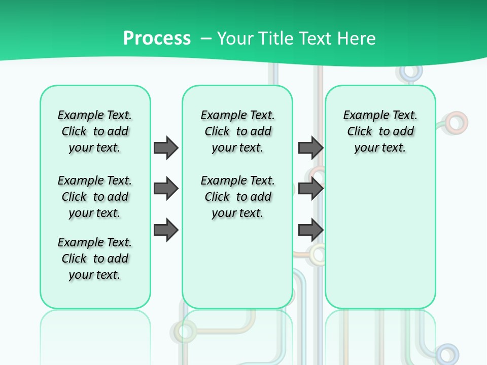 A Green And White Powerpoint Presentation With Colorful Lines PowerPoint Template