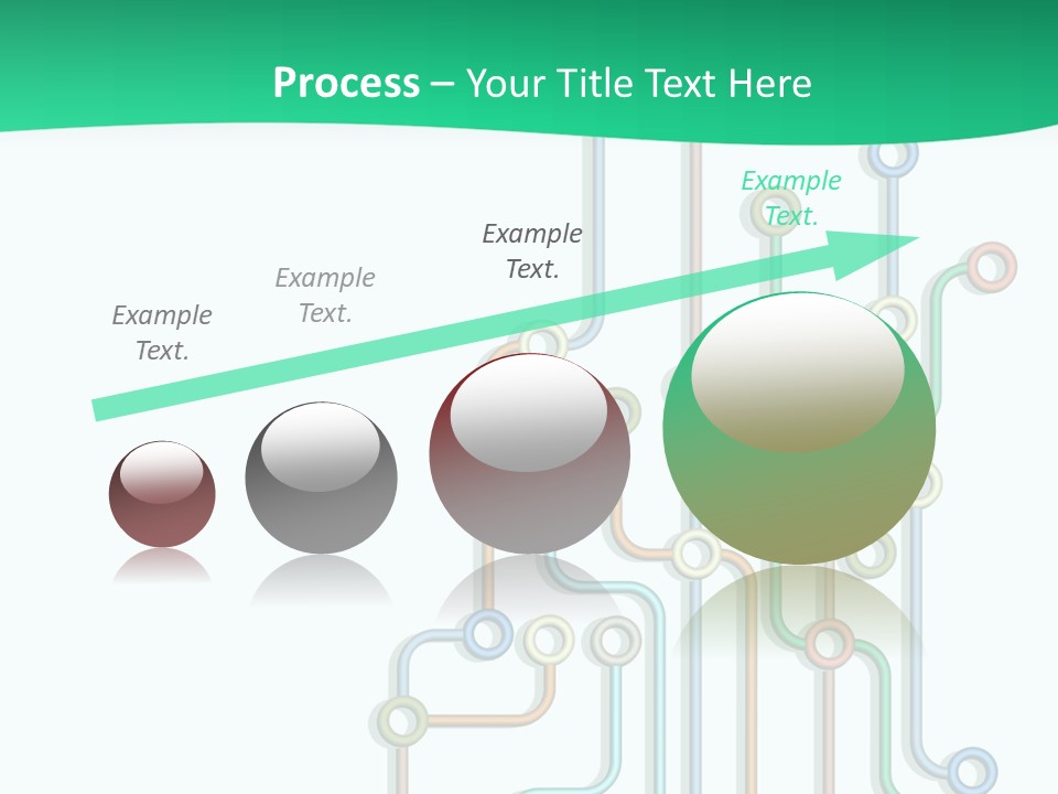 A Green And White Powerpoint Presentation With Colorful Lines PowerPoint Template