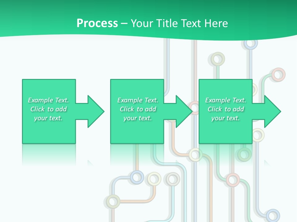 A Green And White Powerpoint Presentation With Colorful Lines PowerPoint Template