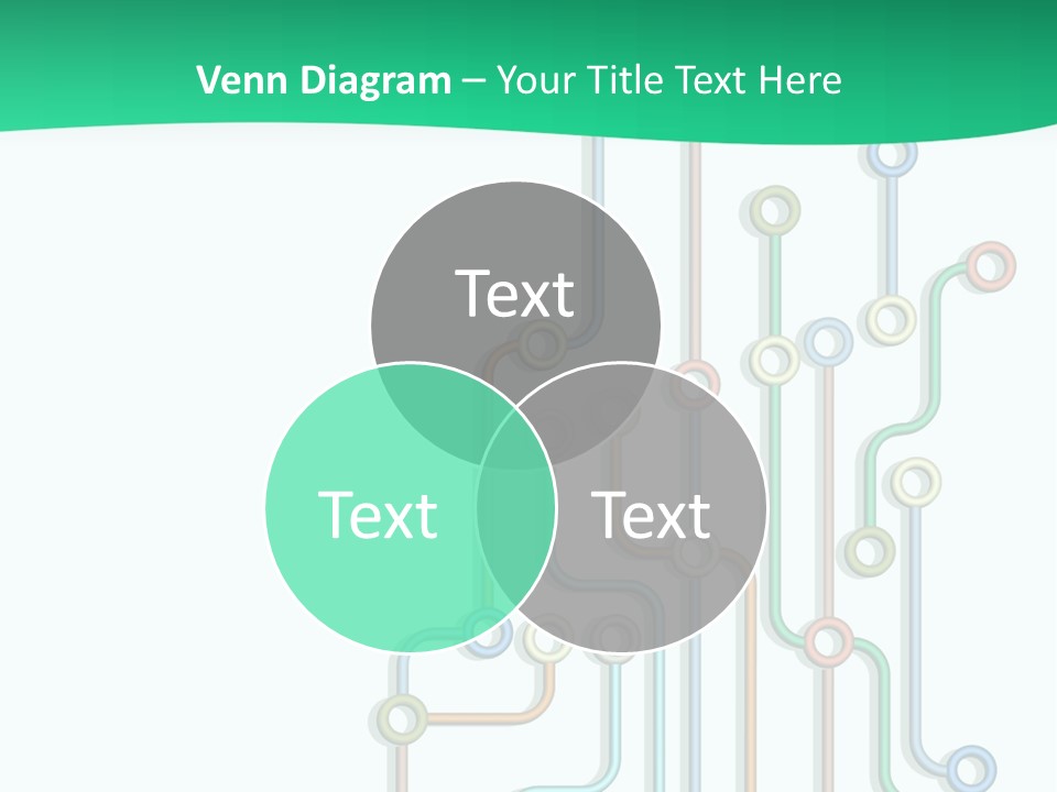 A Green And White Powerpoint Presentation With Colorful Lines PowerPoint Template