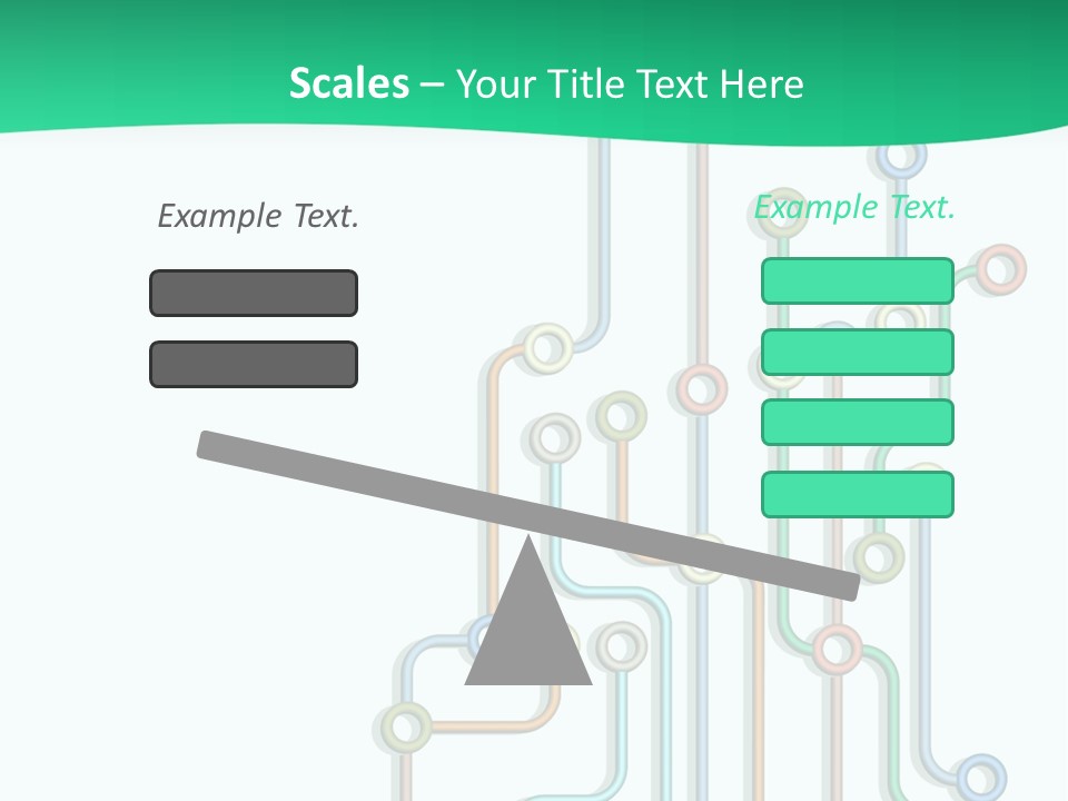 A Green And White Powerpoint Presentation With Colorful Lines PowerPoint Template