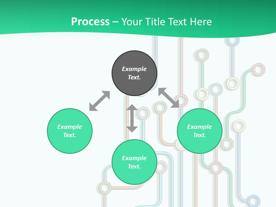 A Green And White Powerpoint Presentation With Colorful Lines PowerPoint Template