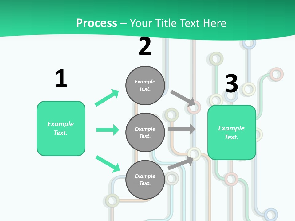 A Green And White Powerpoint Presentation With Colorful Lines PowerPoint Template