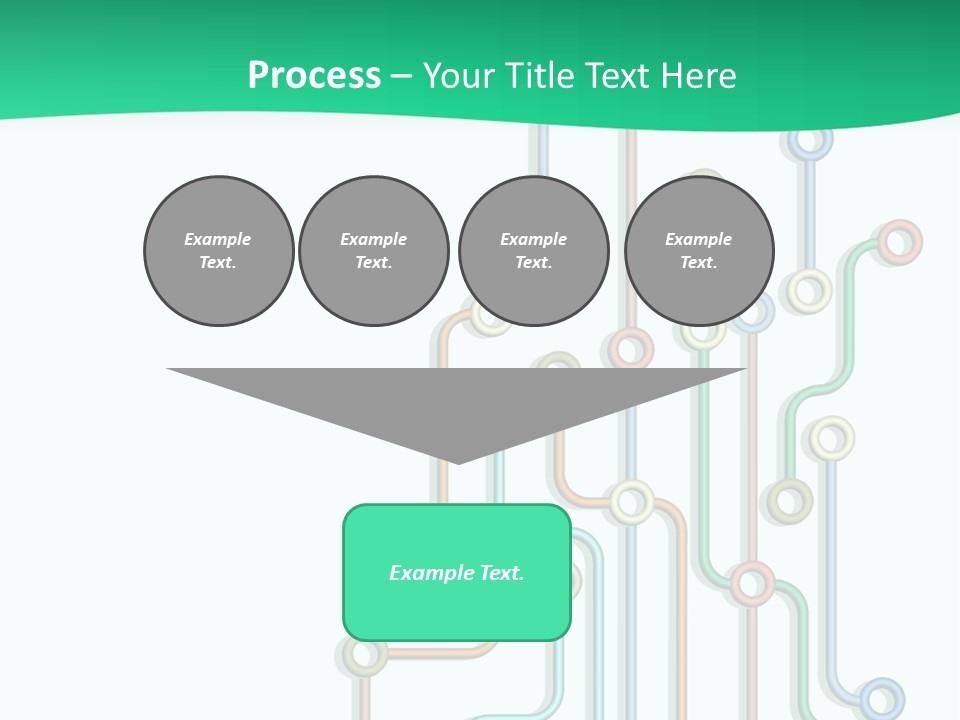 A Green And White Powerpoint Presentation With Colorful Lines PowerPoint Template