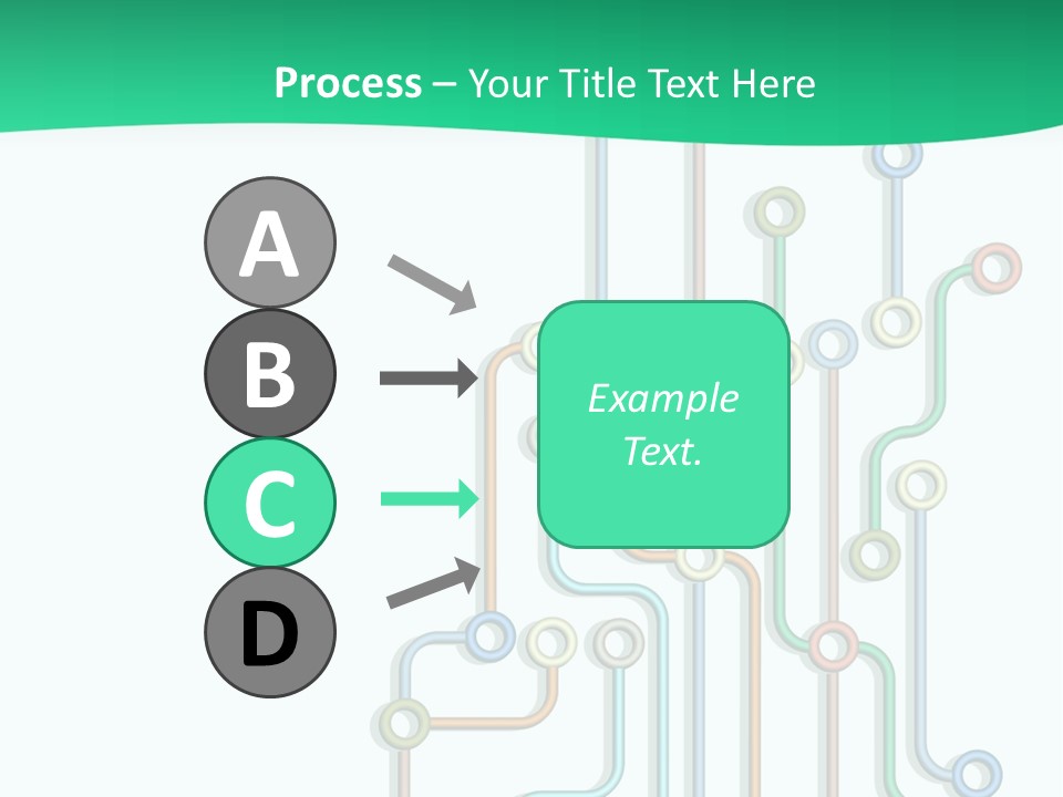 A Green And White Powerpoint Presentation With Colorful Lines PowerPoint Template