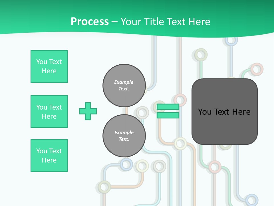 A Green And White Powerpoint Presentation With Colorful Lines PowerPoint Template