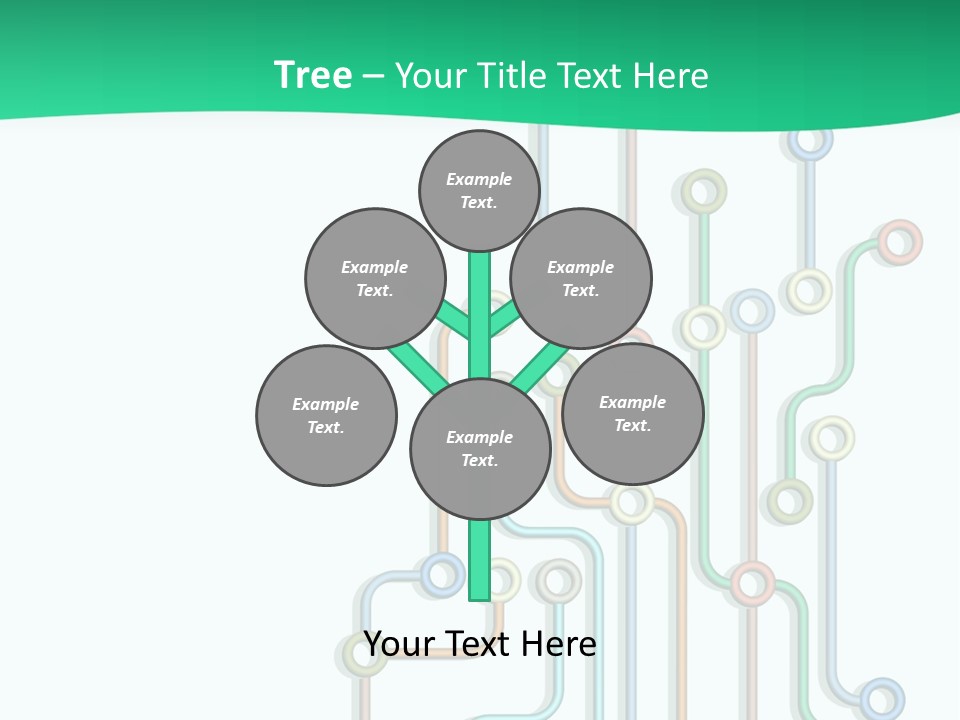 A Green And White Powerpoint Presentation With Colorful Lines PowerPoint Template