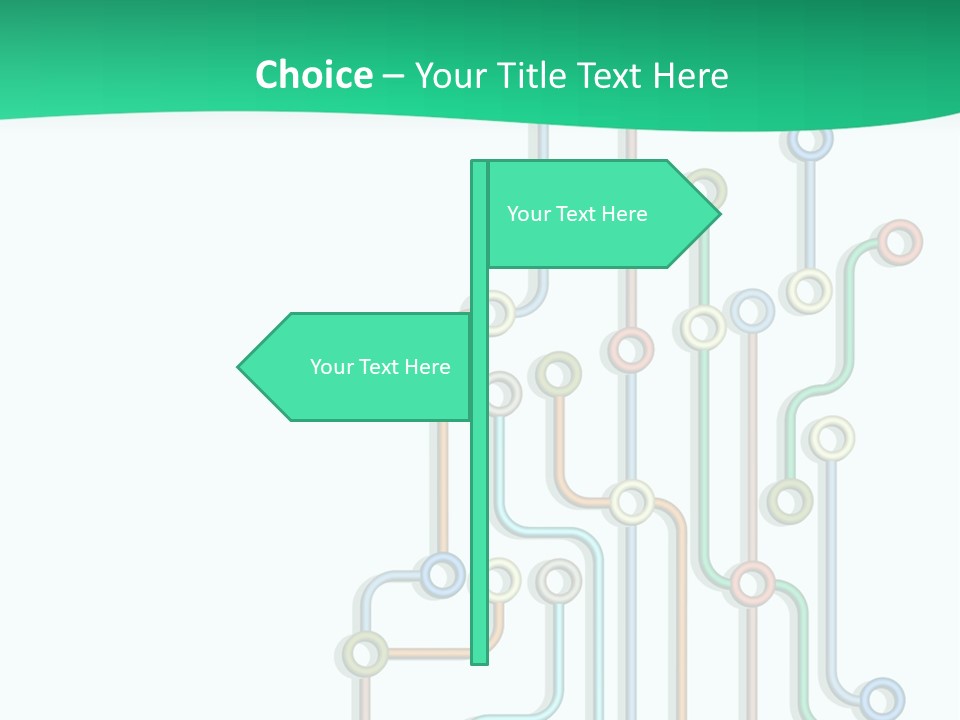 A Green And White Powerpoint Presentation With Colorful Lines PowerPoint Template