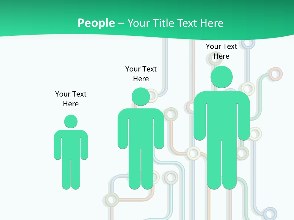 A Green And White Powerpoint Presentation With Colorful Lines PowerPoint Template