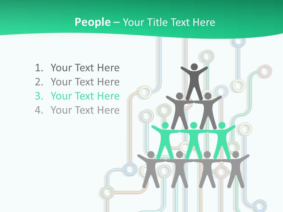A Green And White Powerpoint Presentation With Colorful Lines PowerPoint Template