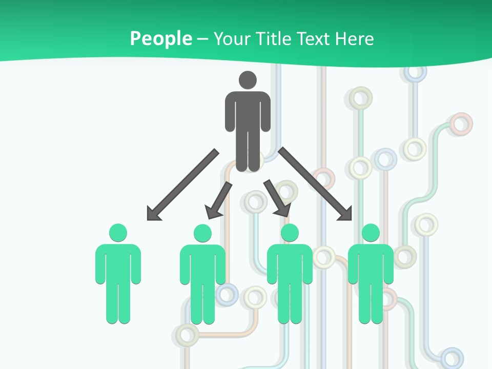 A Green And White Powerpoint Presentation With Colorful Lines PowerPoint Template