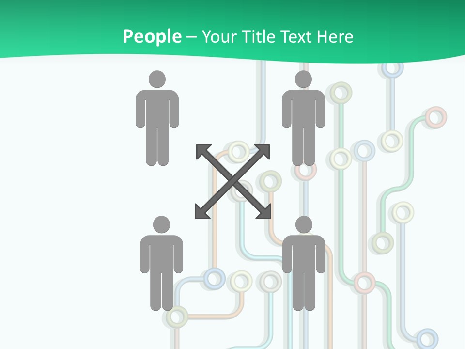A Green And White Powerpoint Presentation With Colorful Lines PowerPoint Template