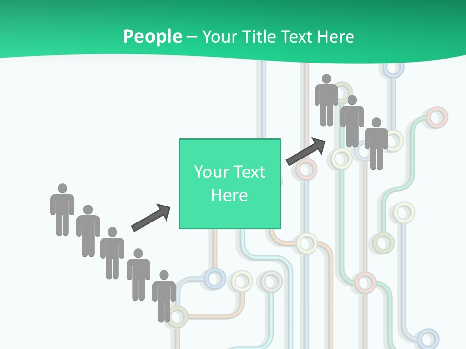 A Green And White Powerpoint Presentation With Colorful Lines PowerPoint Template
