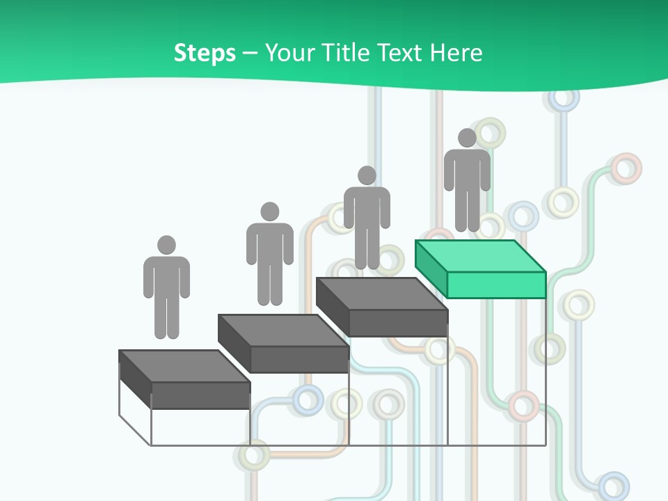 A Green And White Powerpoint Presentation With Colorful Lines PowerPoint Template