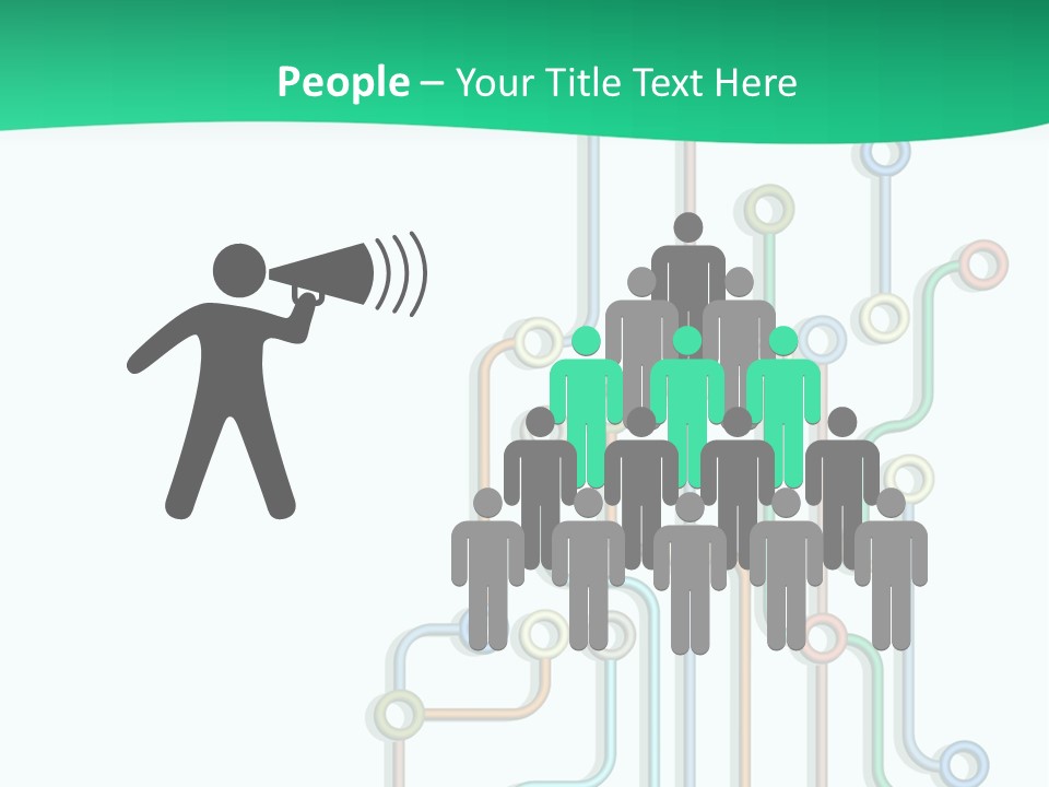 A Green And White Powerpoint Presentation With Colorful Lines PowerPoint Template