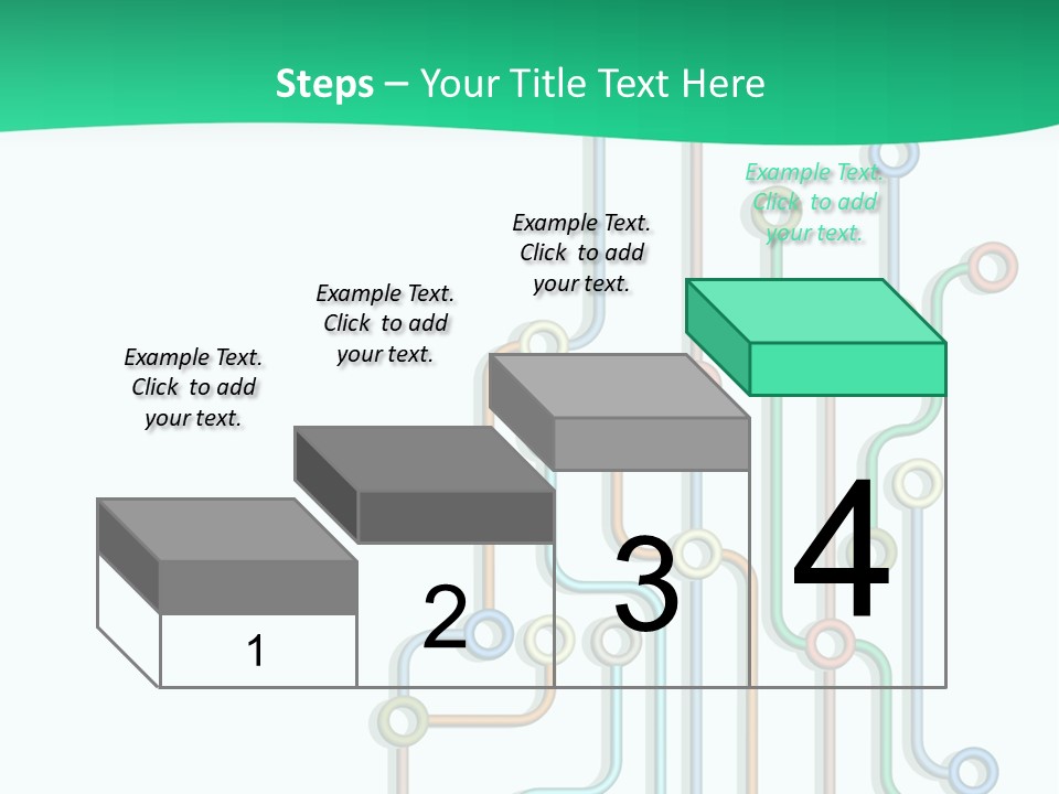 A Green And White Powerpoint Presentation With Colorful Lines PowerPoint Template