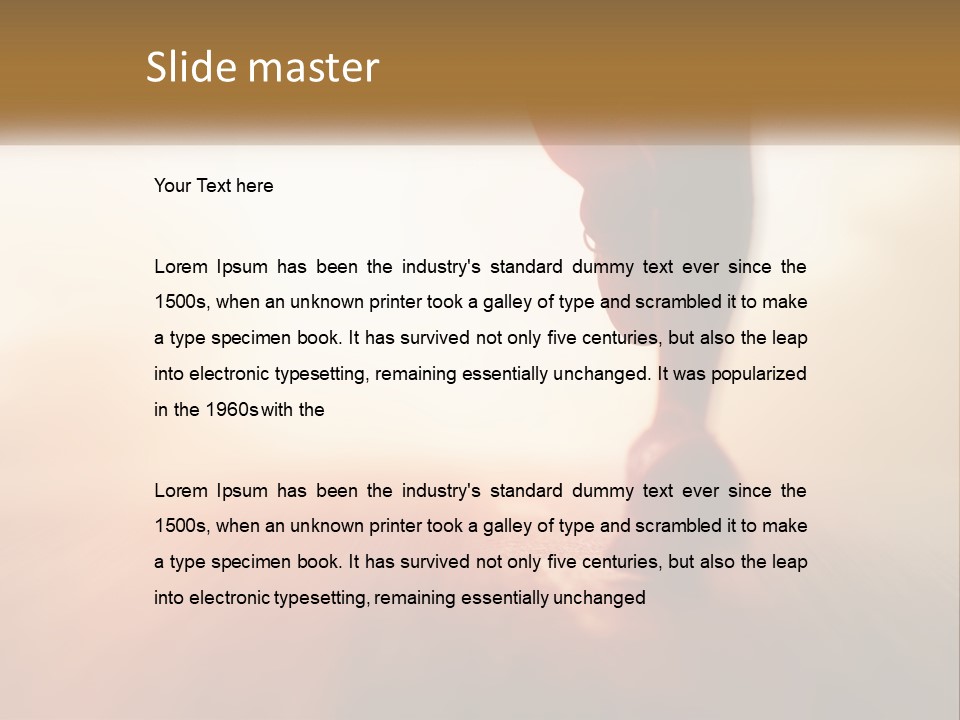 A Person Walking On A Wooden Floor With A Blurry Background PowerPoint Template
