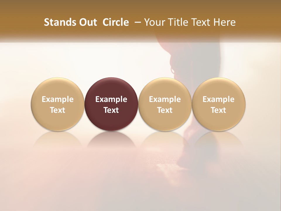 A Person Walking On A Wooden Floor With A Blurry Background PowerPoint Template