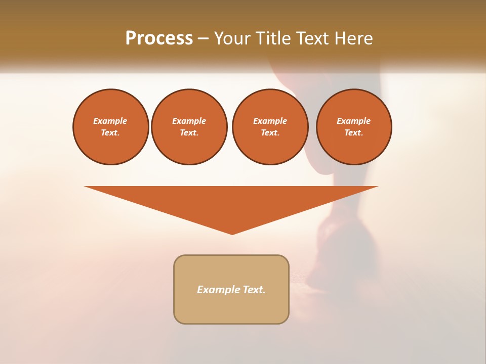A Person Walking On A Wooden Floor With A Blurry Background PowerPoint Template