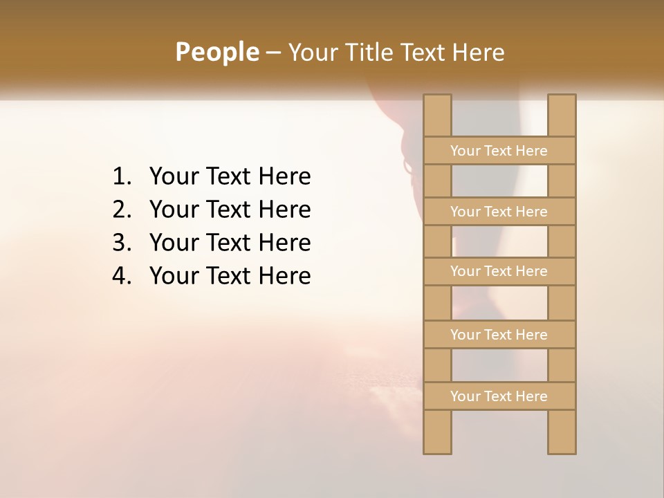 A Person Walking On A Wooden Floor With A Blurry Background PowerPoint Template