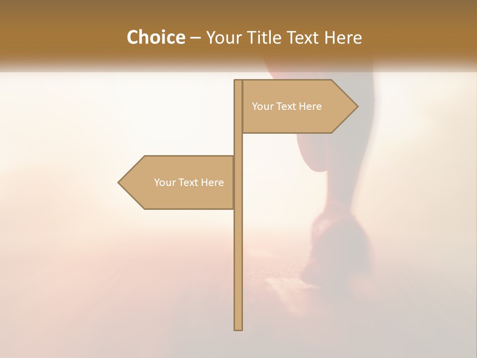 A Person Walking On A Wooden Floor With A Blurry Background PowerPoint Template
