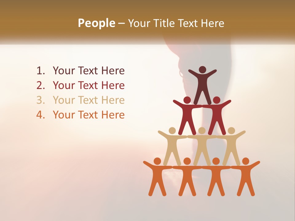 A Person Walking On A Wooden Floor With A Blurry Background PowerPoint Template