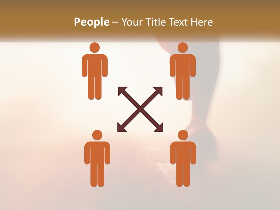 A Person Walking On A Wooden Floor With A Blurry Background PowerPoint Template