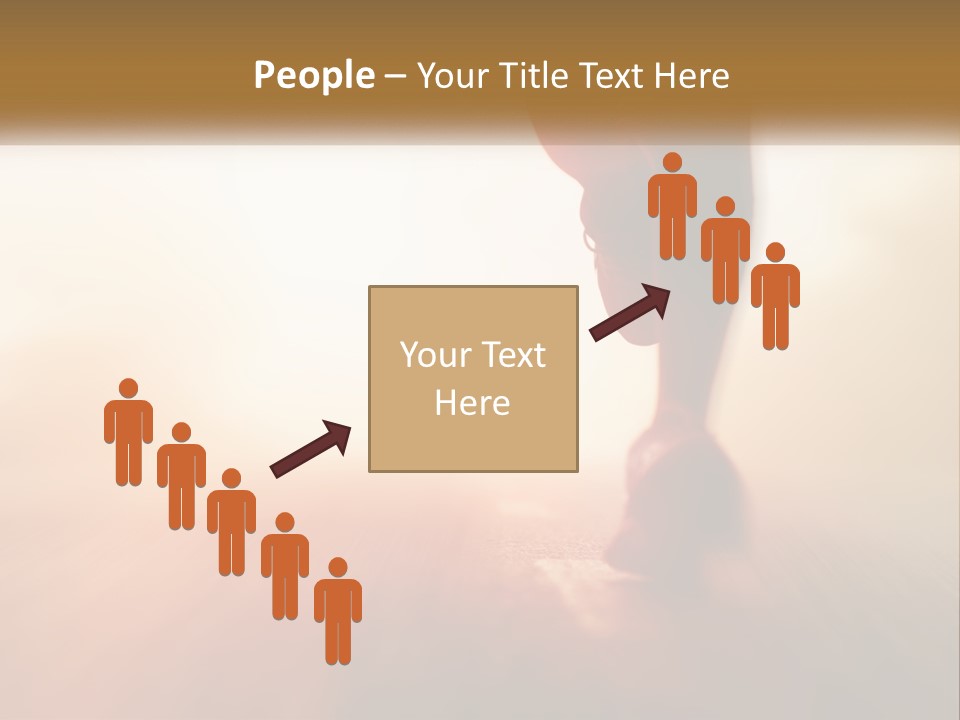 A Person Walking On A Wooden Floor With A Blurry Background PowerPoint Template