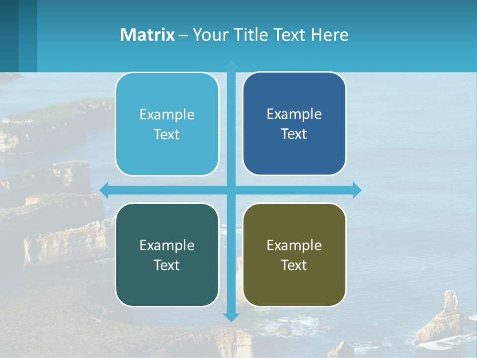 A Large Body Of Water Surrounded By Rocks PowerPoint Template